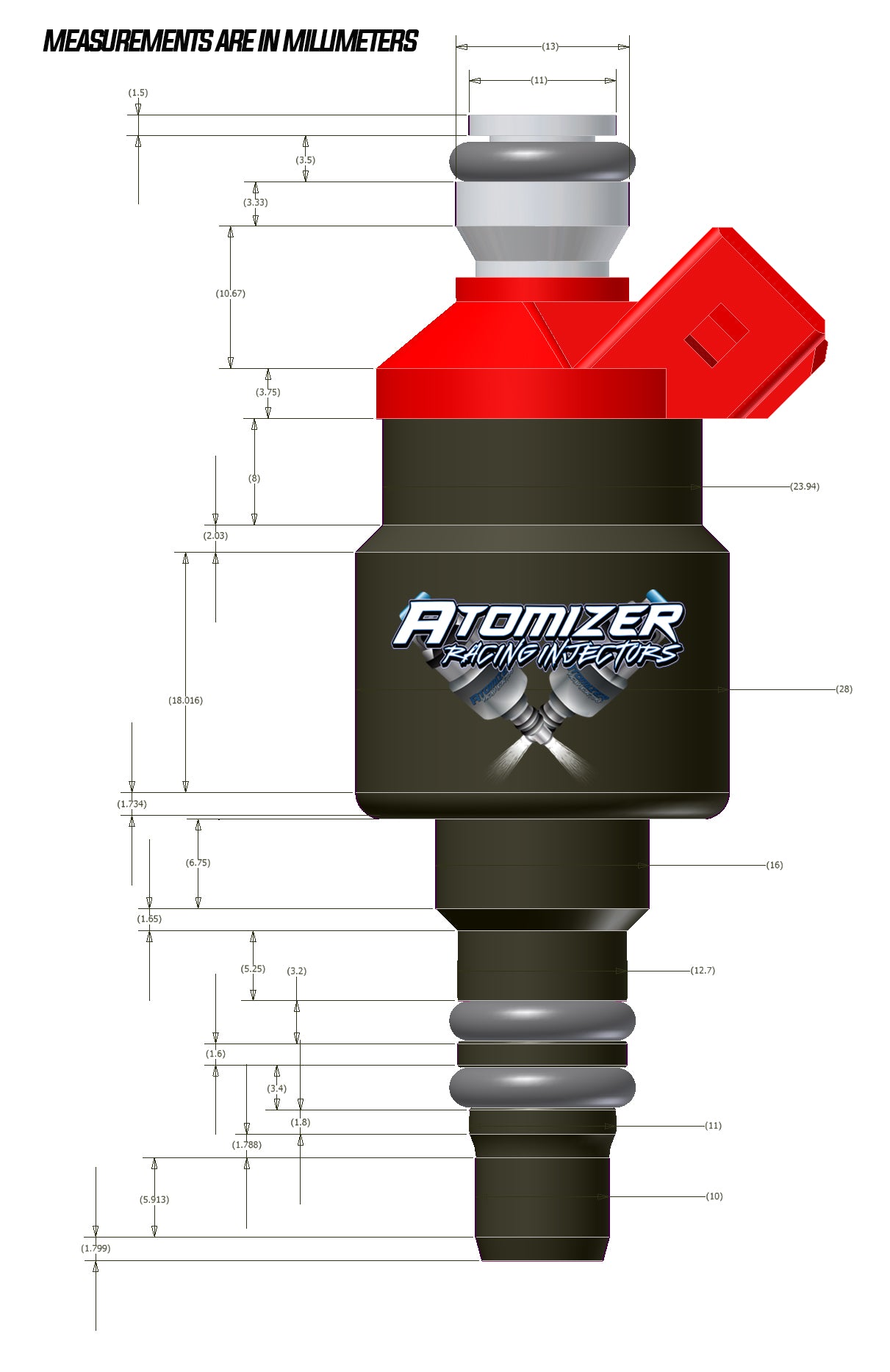 Atomizer 3 Fuel Injectors – Atomizer Fuel Components